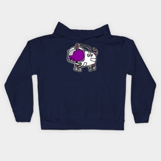 Purple Pig in Space Kids Hoodie